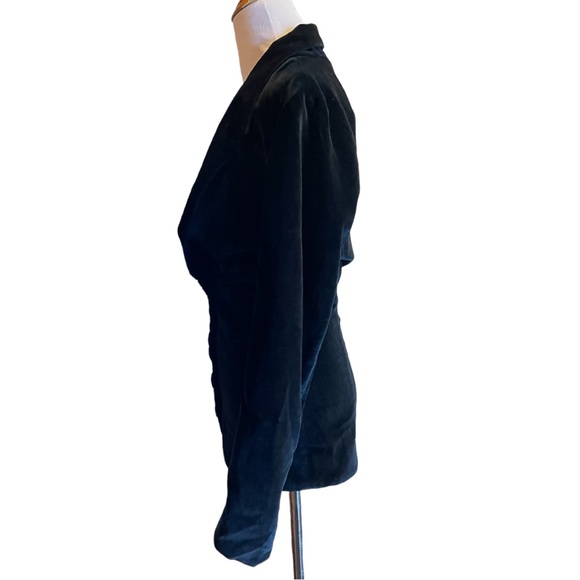 Lac et Mel By Gregor Clemens Designer Smoking Jacket Black Velvet Gothic - Picture 3 of 16